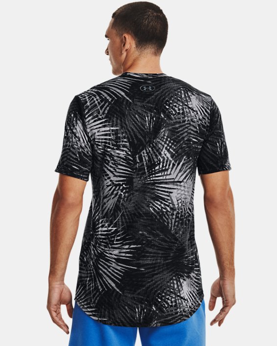Camiseta de manga corta UA Sport Palm Printed para hombre, Black, pdpMainDesktop image number 1